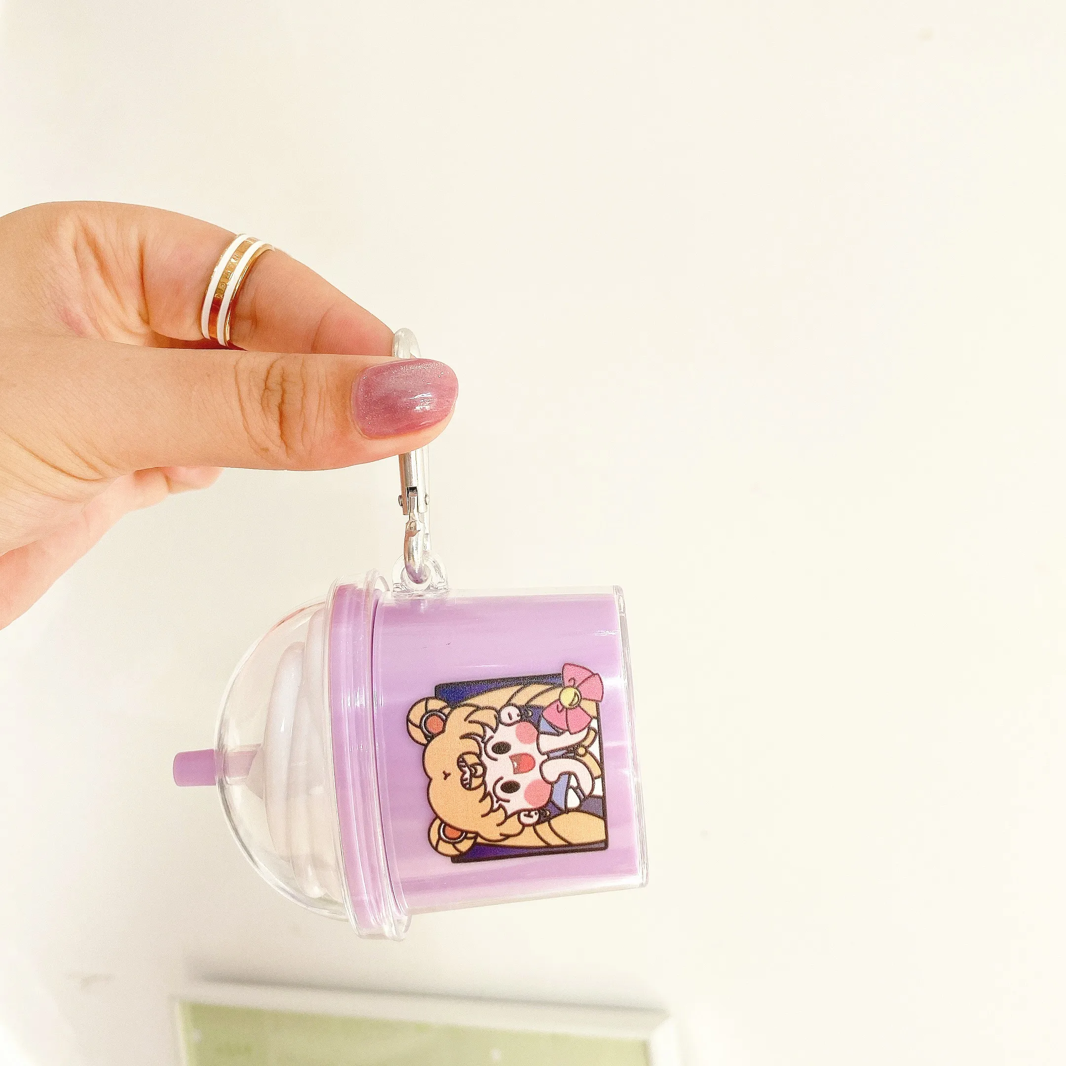 Milk tea cup shape sailor moon character anime cute earphone silicone cover for airpods 2 silicon cases