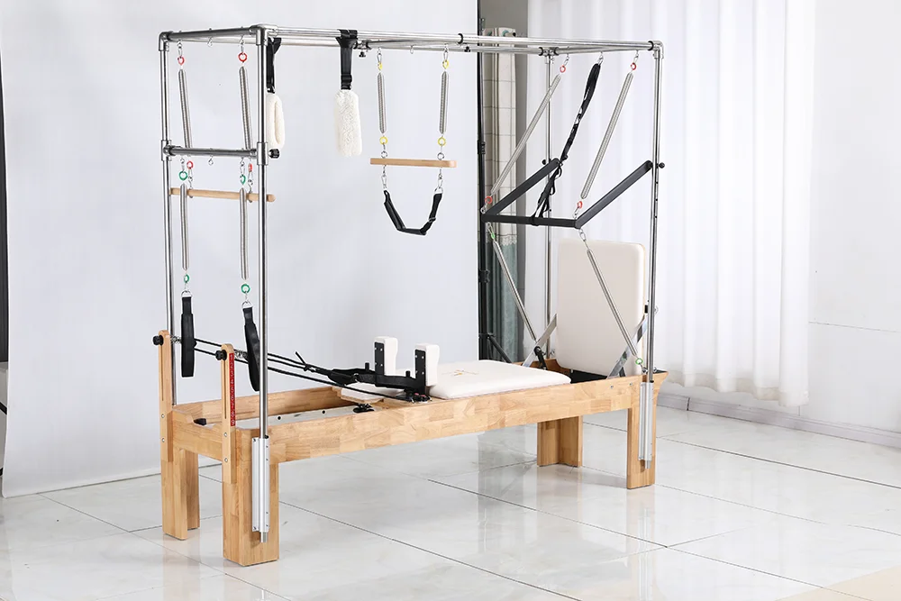Home Fitness Machine Training Exercise Equipment Oak Frame Pilates Cadillac bed