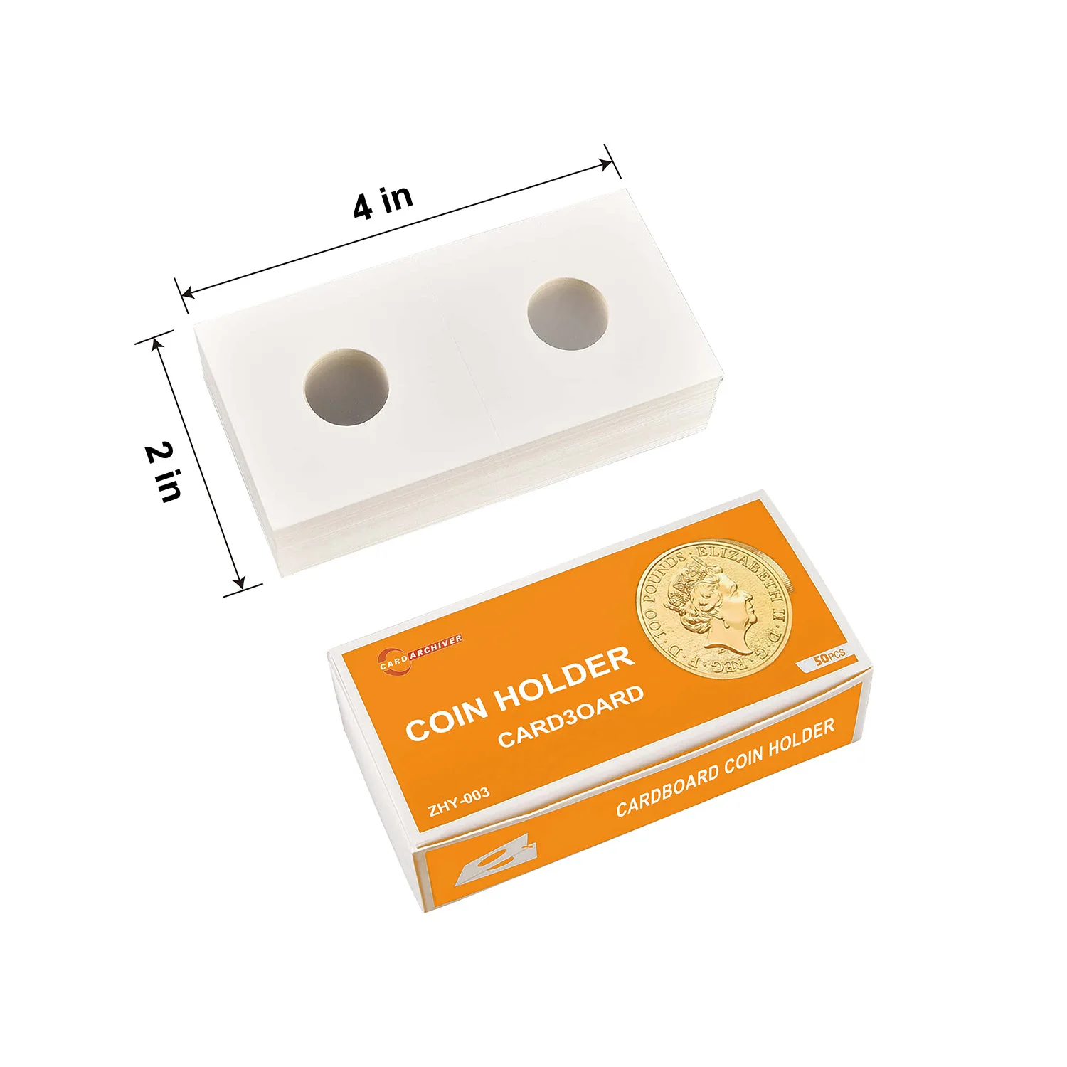 Wholesale Custom Sizes Cardboard Coin Flips Holders for 2x2 Paper Coin Holder Colletors Coin Flip Collection Storage