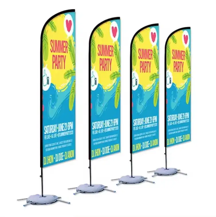 Promotional And Business Sports Games Car Wash Beach Flag Flying Banner With Cheap Factory Price For Advertising