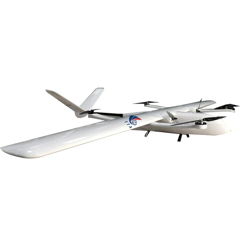 VTOL Fixed Wing Drone UAV 3 Hours Endurance Electric Powered Aerial Video Surveillance 3D Mapping Survey Drone