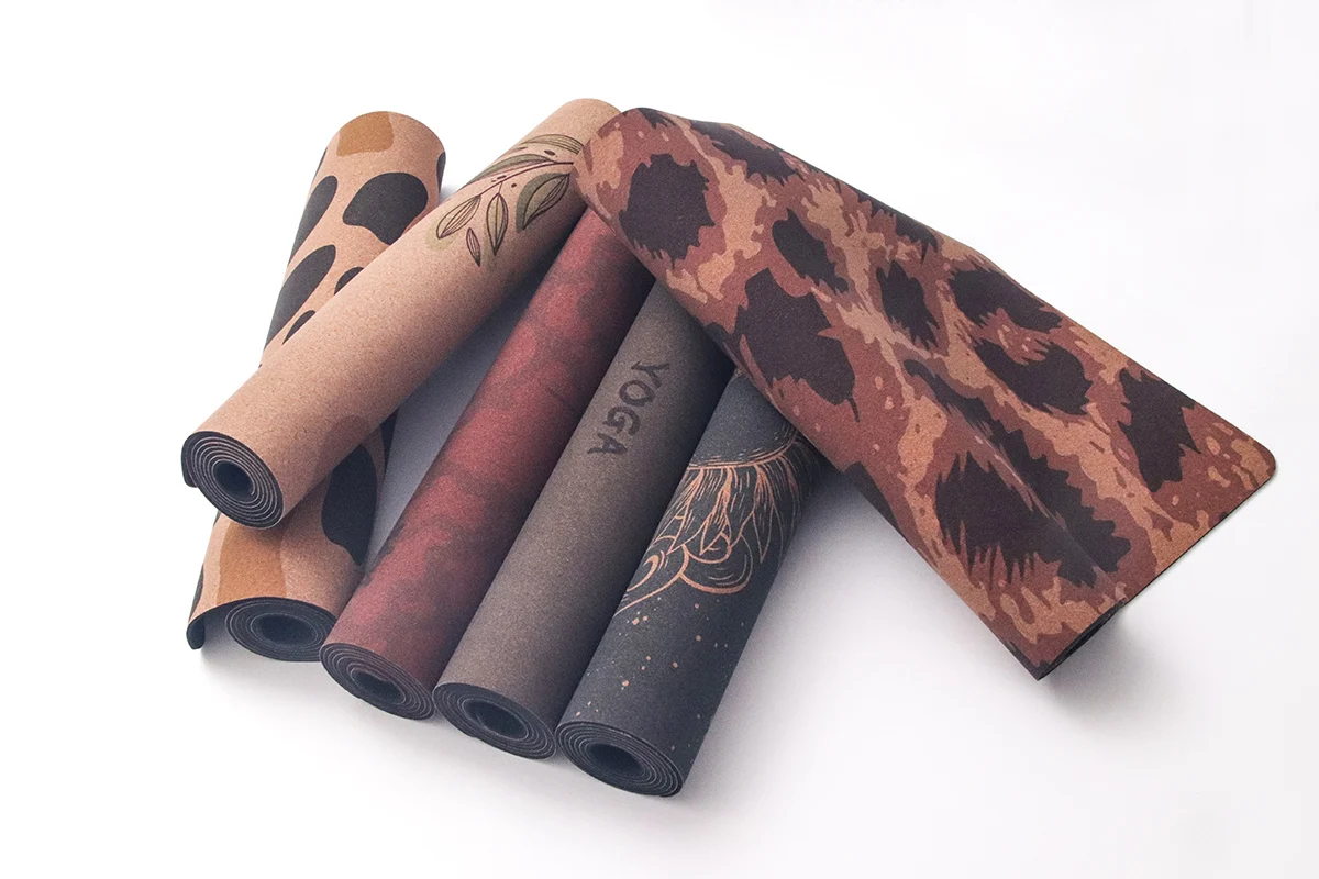 Various materials customized Eco Friendly wooden Yoga Mat fitness exercise yogamat cork yoga sports mat