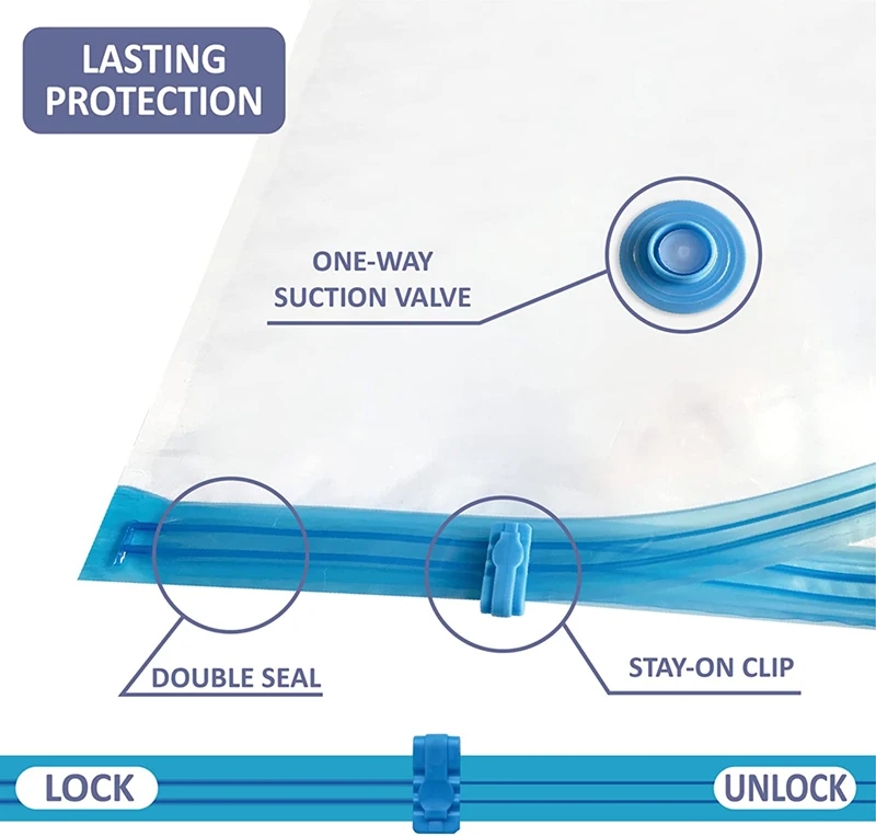 PE+PA Material Vacuum Bag Comforter Storage Bag Clothes Comforter Travel Single Pack Air-pumped Factory Stock