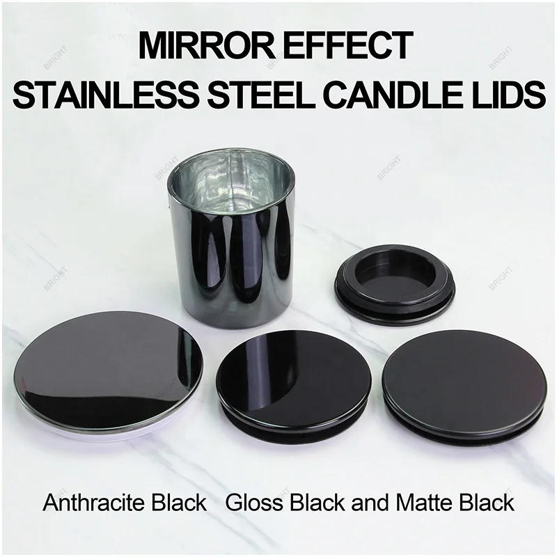 Manufacturer custom size logo color stainless steel candle glass jar lid metal iron candle lid For Glass Jar