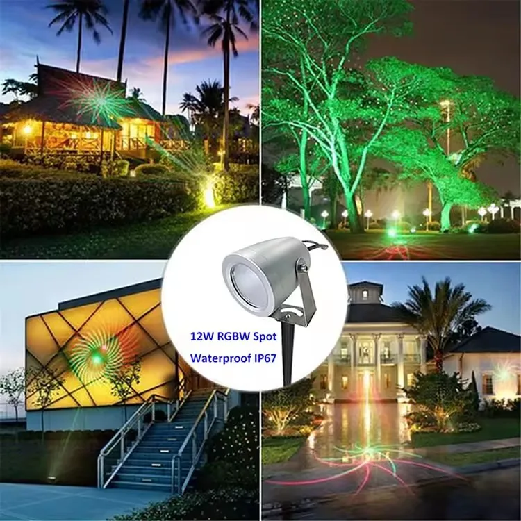RGBW 2700K warm white benory 12w 24v landscape lighting Loxone CCT KNX DMX Dali Casambi PWM Dimmable LED flood light