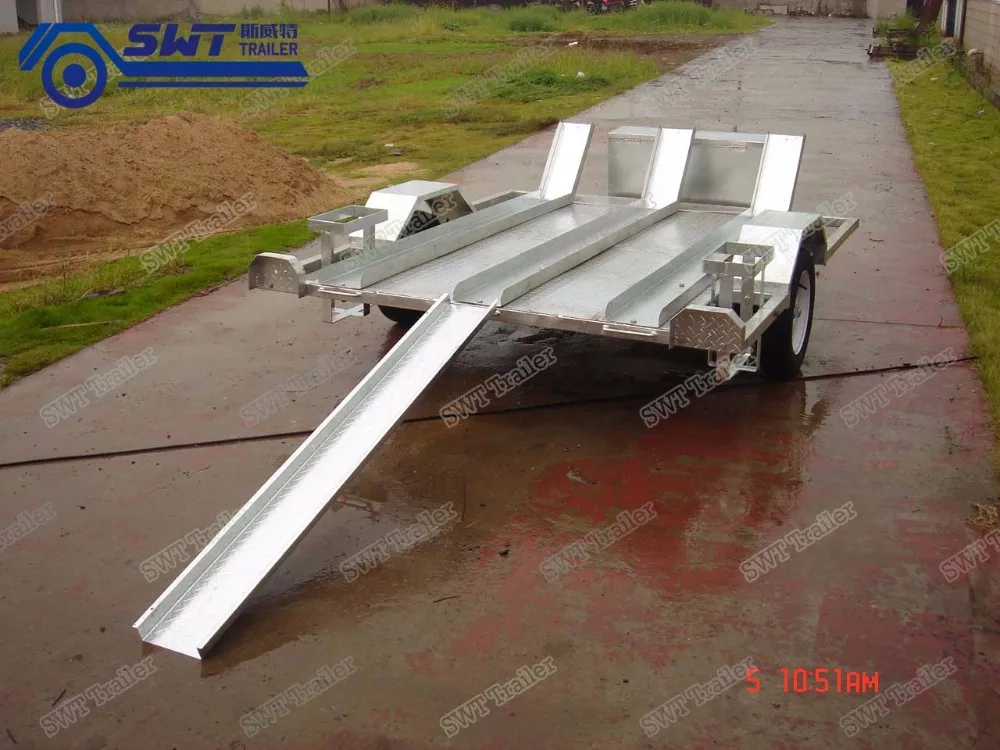 Good quality fully welded Sing Motorbike Trailers (SWT-MT85)