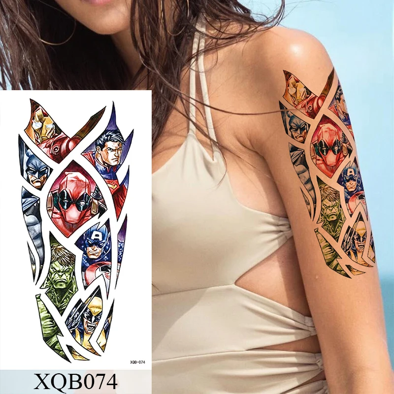 Waterproof Temporary Tattoo Sticker Flower Rose Flash Tattoos Lalash Tattoos Snake Lion Body Art Arm Fake Sleeve Tatoo Women