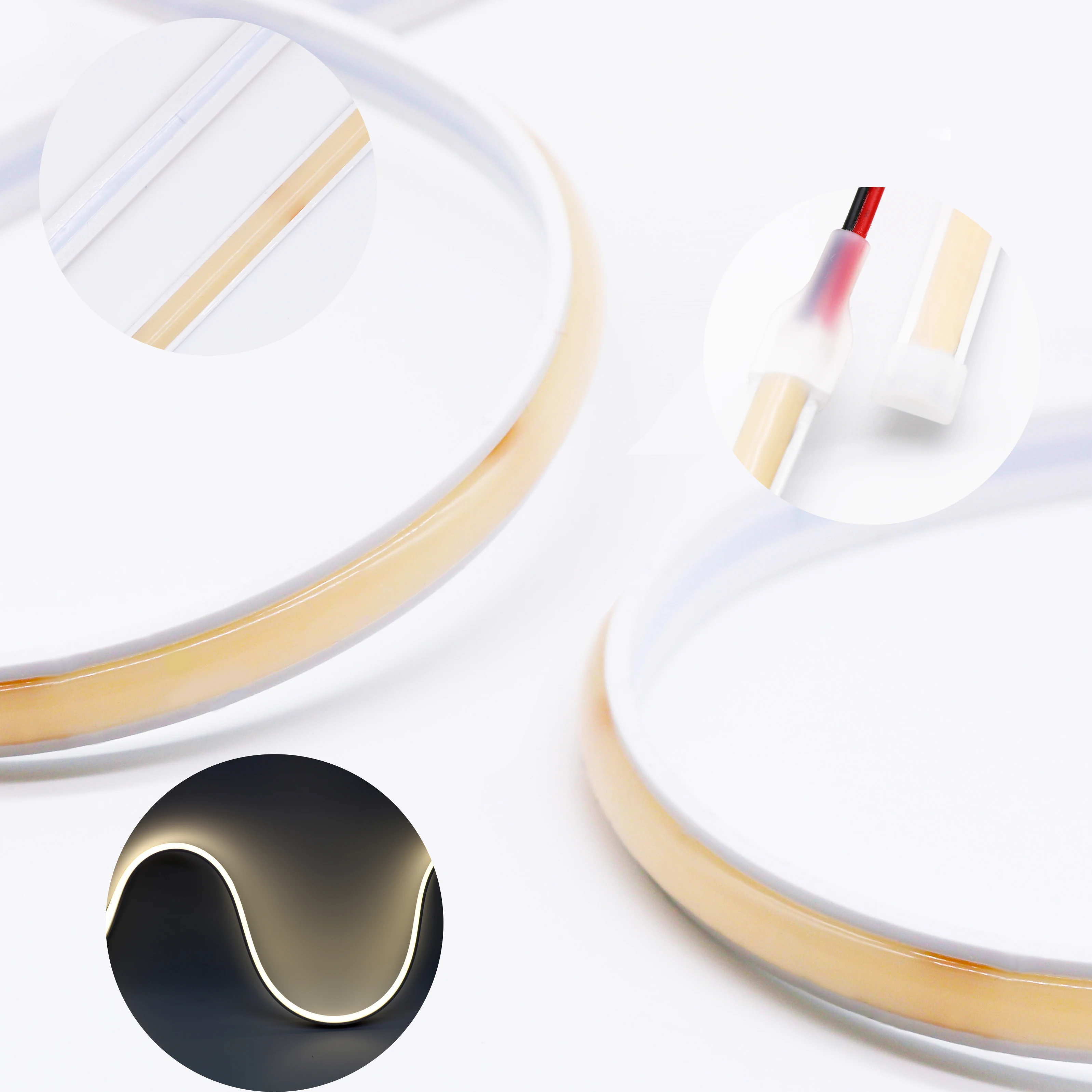 Metalux Waterproof Outdoor Cob Strip Light White Rgb Cct Led Strip Ip67 Solid Extrusion Silicon Waterproof 320 480 528 Leds Cob