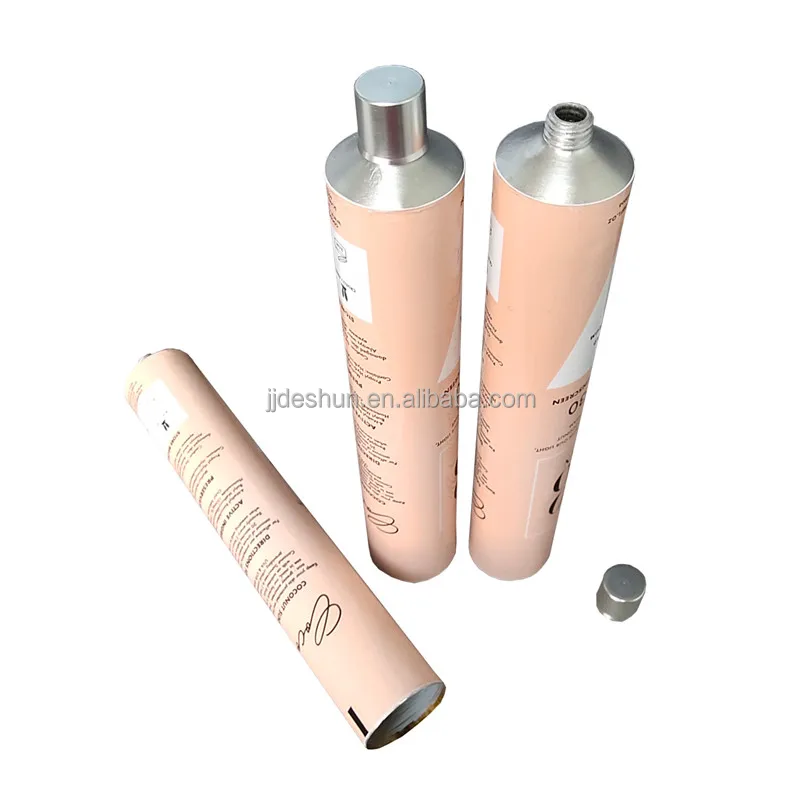 100% Recyclable Plastic-free Collapsible Tubes Cosmetics Conditioner Aluminum Cap Shampoo Aluminum Tubes 100ml