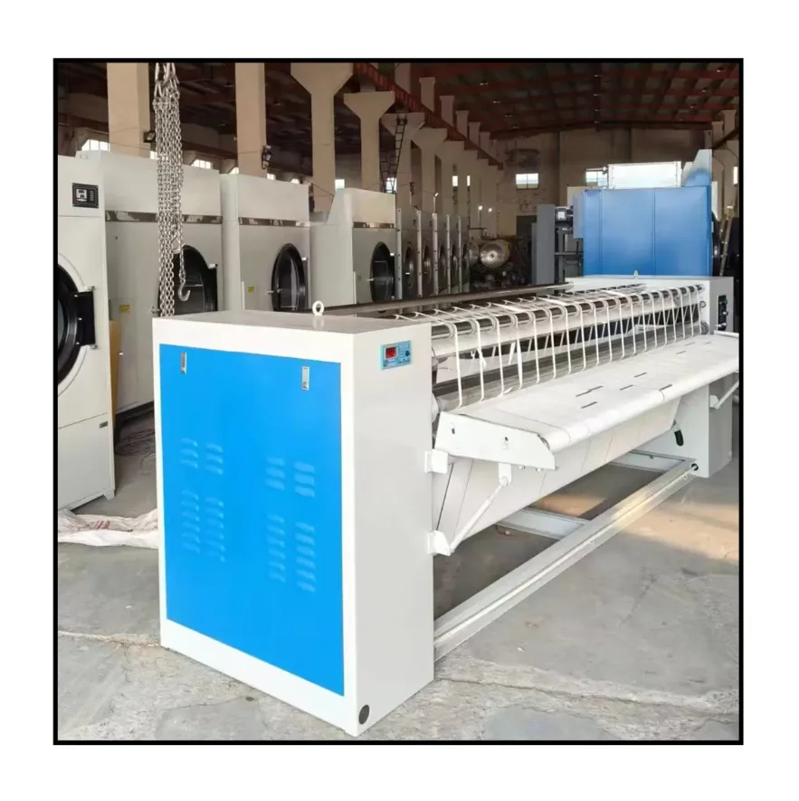 Double roller electric heating ironing machine, steam roller ironing machine is used in hotels, laundries, hospitals.