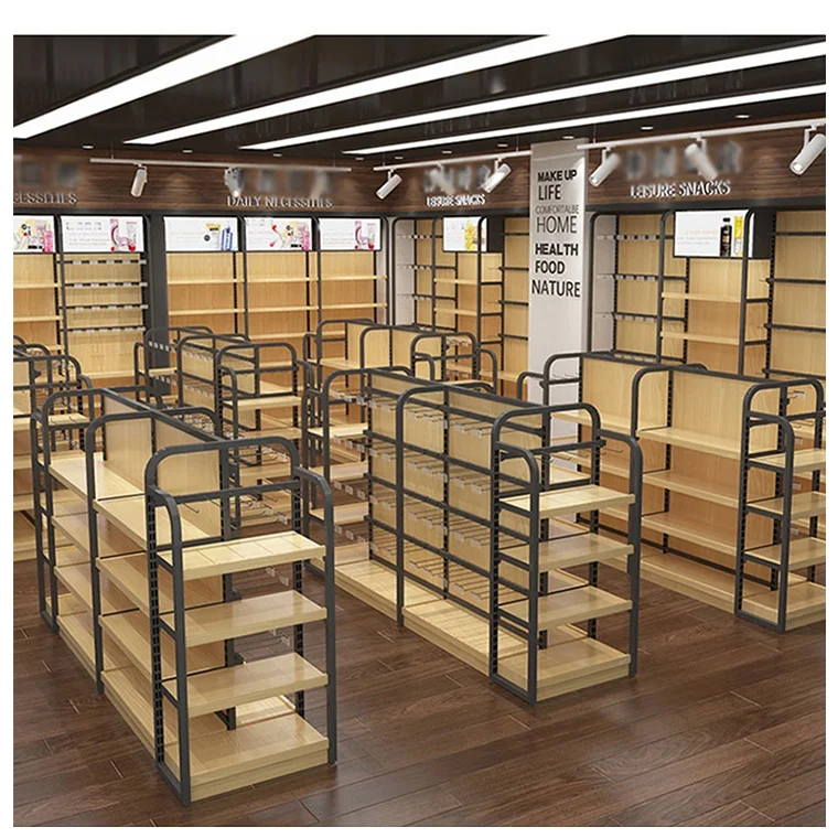 Cheap store shelf hook stand guangzhou standee shop display shelf rack for convenience supermarket