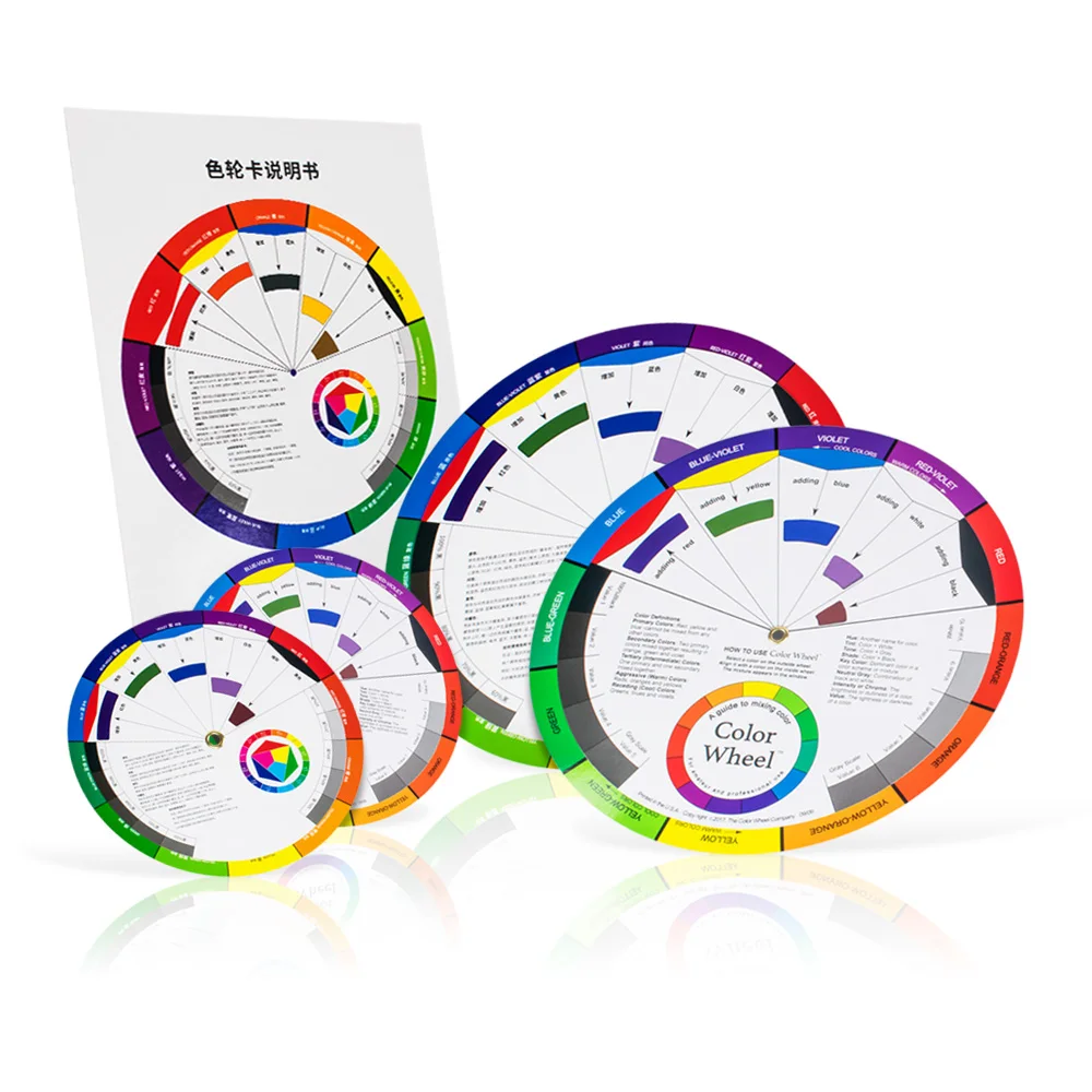 Multi-functional  Paper Color Wheel Card for Permanent Makeup Color Mixing for Artisit