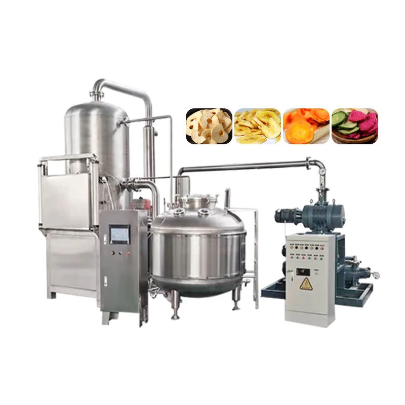 Commercial 100kg, 200kg, 300kg high-quality mango, banana, carrot snack foods continuous vacuum fryer