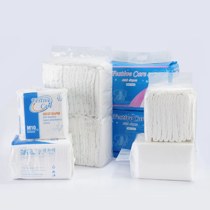 Wholesale low price plain woven adult diaper disposable hospital adult diaper