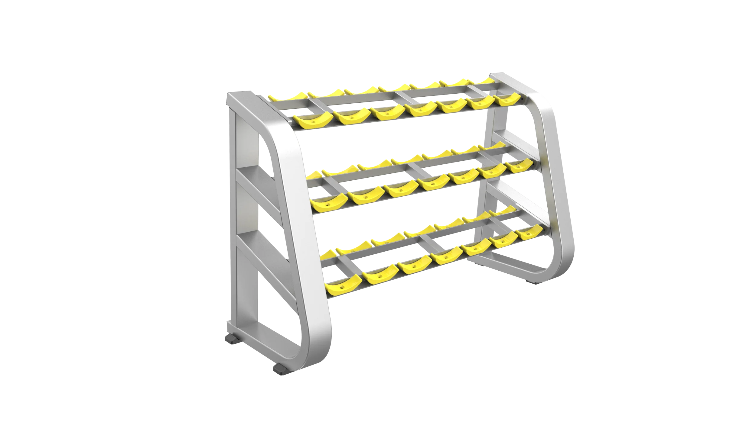 Трехслойная стойка для гантелей профессиональное коммерческое оборудование тренажерного зала заводское фитнеса