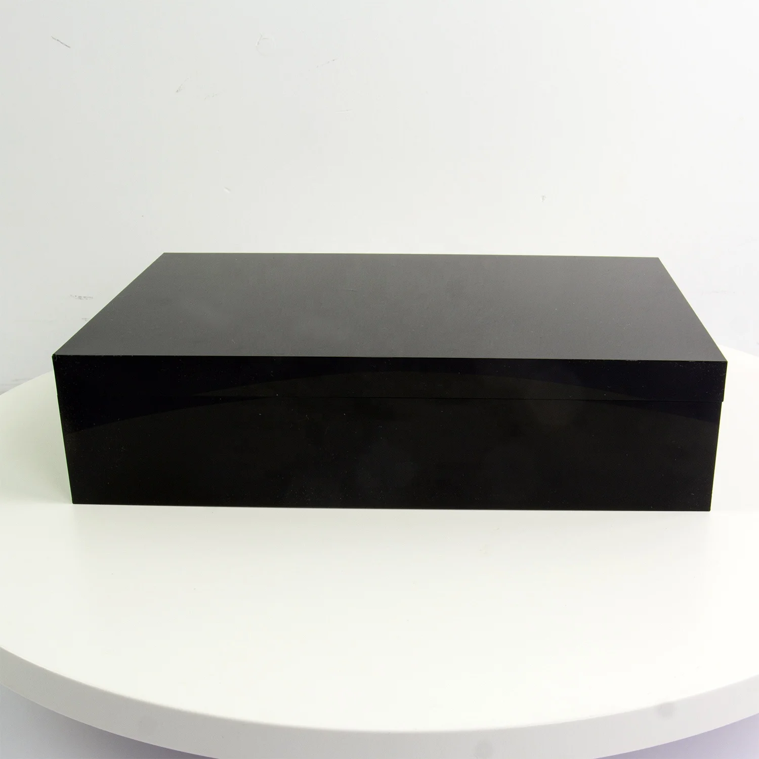 New Black 45 degrees rectangle plexiglass box with lid custom acrylic box