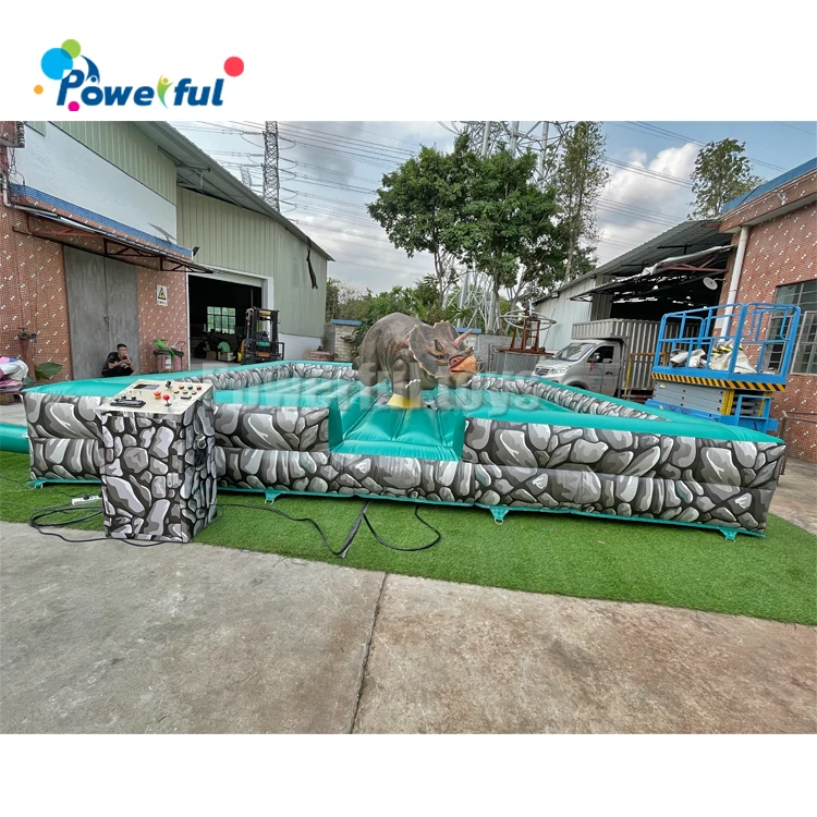 6M Commercial Kids Adult Inflatable Mechanical Dinosaur Rodeo machine Games Rodeo Ride Bull