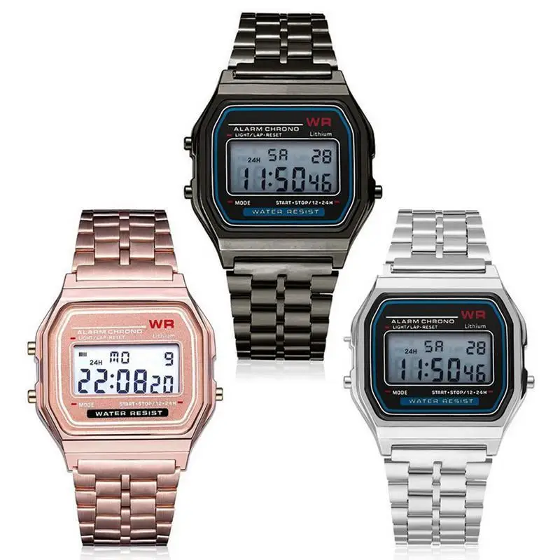 F91 Cheap Women Sports Watches Oem Water Resistant Chronograph Wrist Watches