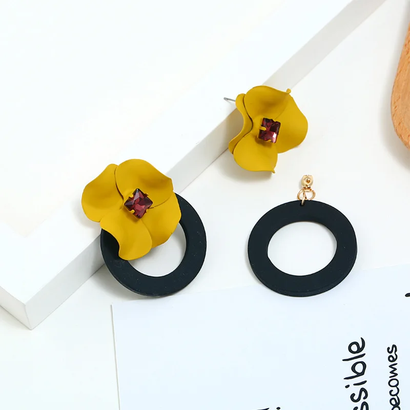 Pretty Design Yellow Sunflower Fancy Earrings For Girl Party
