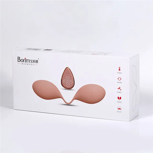 
2020 Female Private Portable Waterproof Wireless Control Rechargeable Food-grade Silicone Breast Boob Massager Machine 