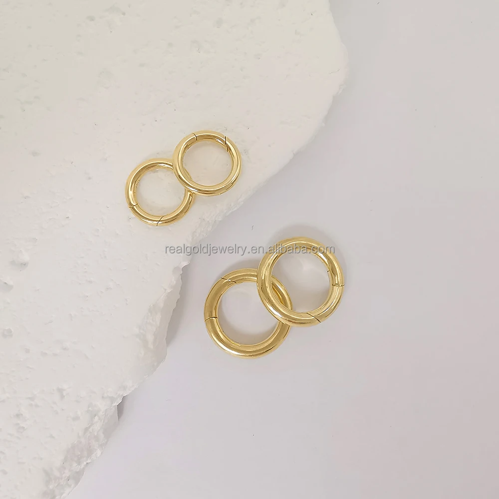 Fine Jewelry 18K Real Gold Au750 Yellow Gold Connector Clasp Jewelry Findings For Necklace DIY Gold Accessory