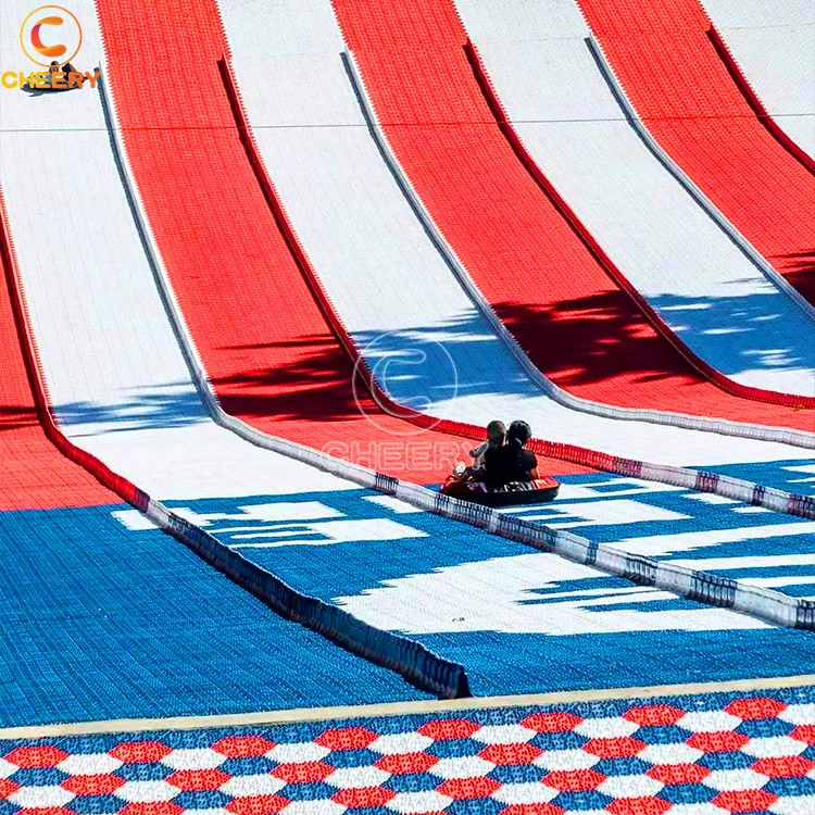 DIY Rainbow slide Dry Ski Slope four seasons artificial snow slide donut tire slide playground outdoor indoor