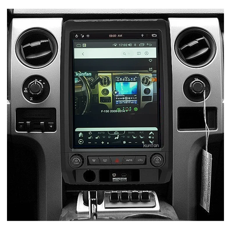 Android Upgrade Navigation Radio Tesla Style Touch Vertical Display Screen for Ford F150 F 150 2009 2010 2012 2013 2014