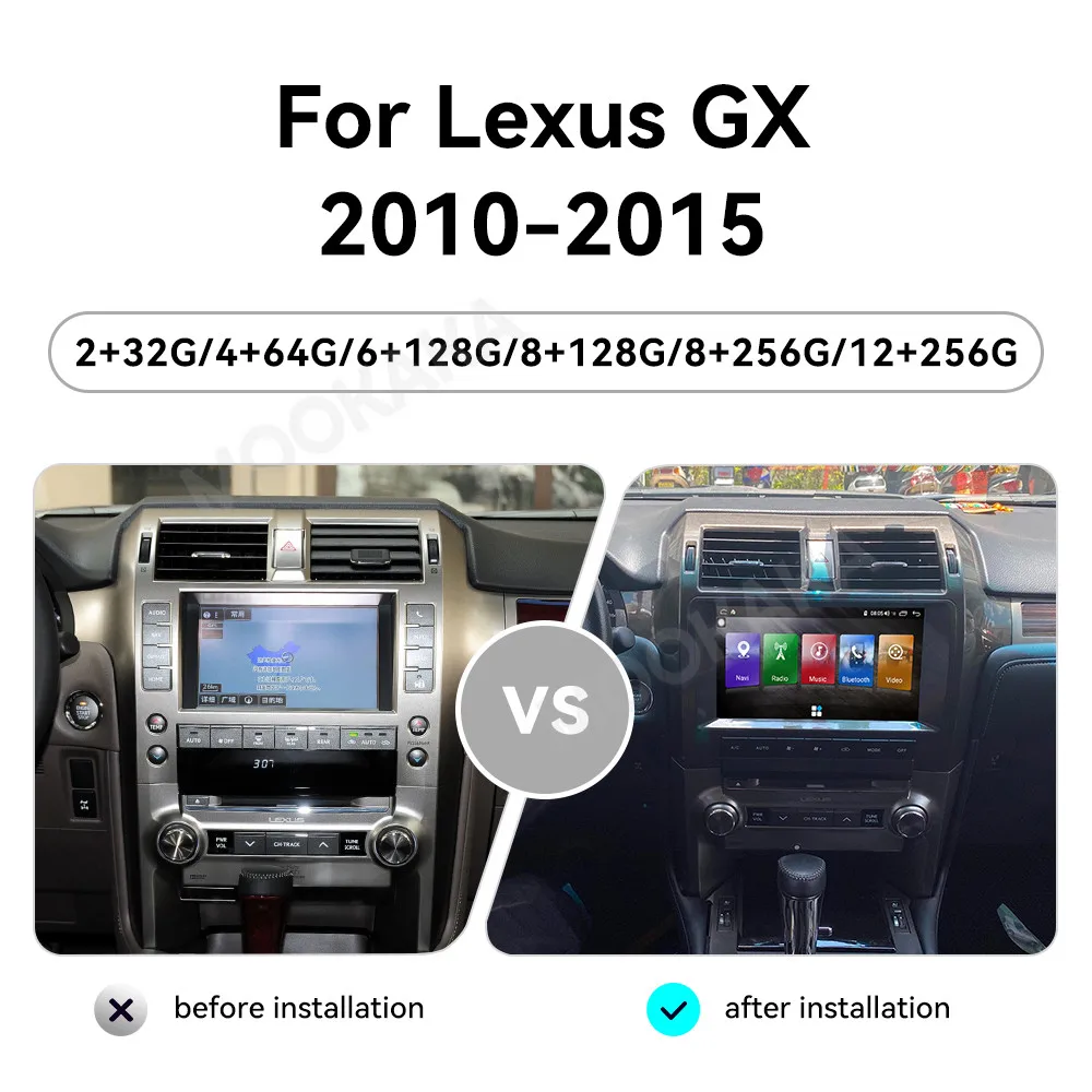 10.1 Inch Car Radio For Lexus GX 2010-2015 Car Radio Multimedia Player GPS Navigation Car Stereo Head Unit Android 14