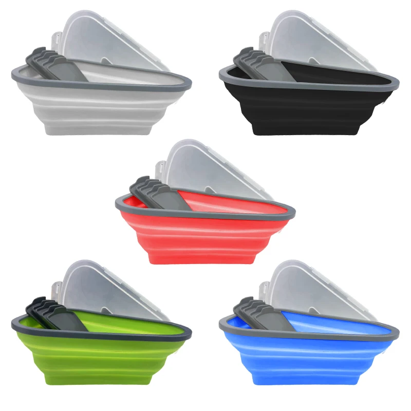 Hot Sales Pizza Pack Container Reusable Pizza Storage Container Collapsible Silicone Pizza Container