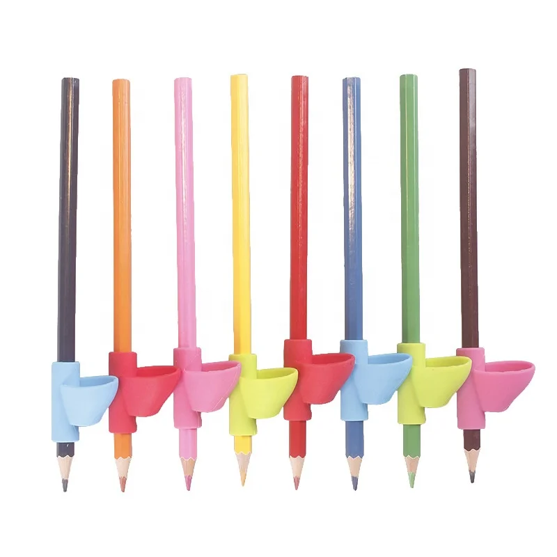 
Custom Silicone Pencil Grips Handwriting Pencils Grip Holder for kids and students 