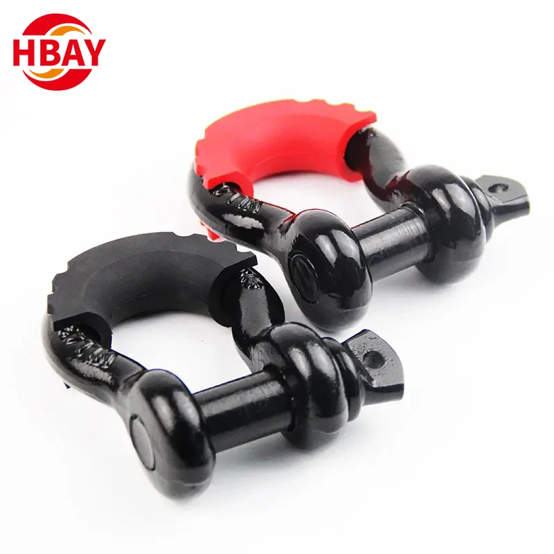Outdoor  Towing Shackle Hook 3/4 Large Bow Shackle Tank Galvanized Alloy Steel for Off-Road Vehicle Trailer Wholesale