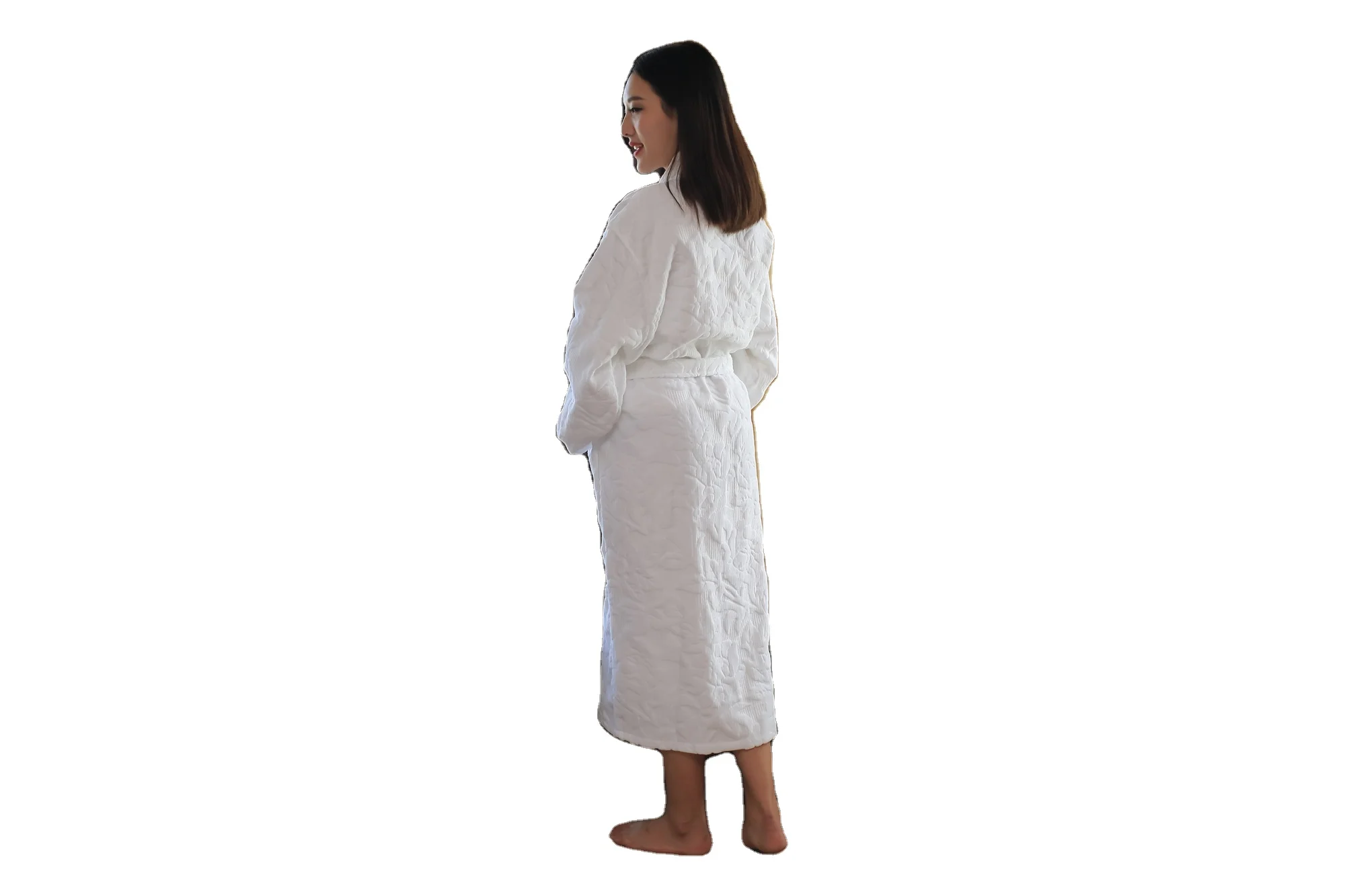 Hotel Cotton Waffle Bathrobe Bath robe Custom Logo 100% Long Staple Hotel Bathrobe Spa Robes Luxury