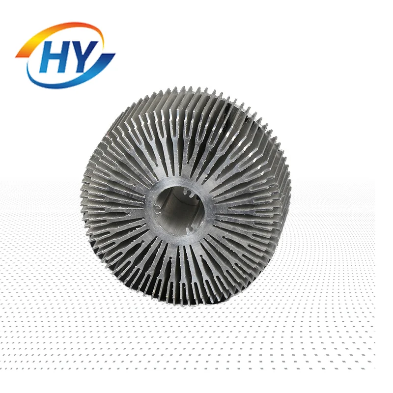 High power led radiator 10w 50w heat pipe channel round extruded aluminum enclosure heat sink for led grow light