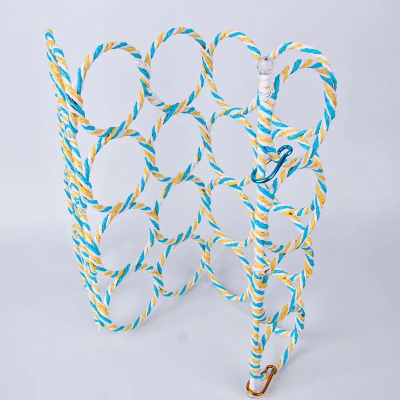 Perches for Birds 28 Rings Parrot Bird Stand Playground Folded Bird Toys Accessory for Budgies Cockatiels