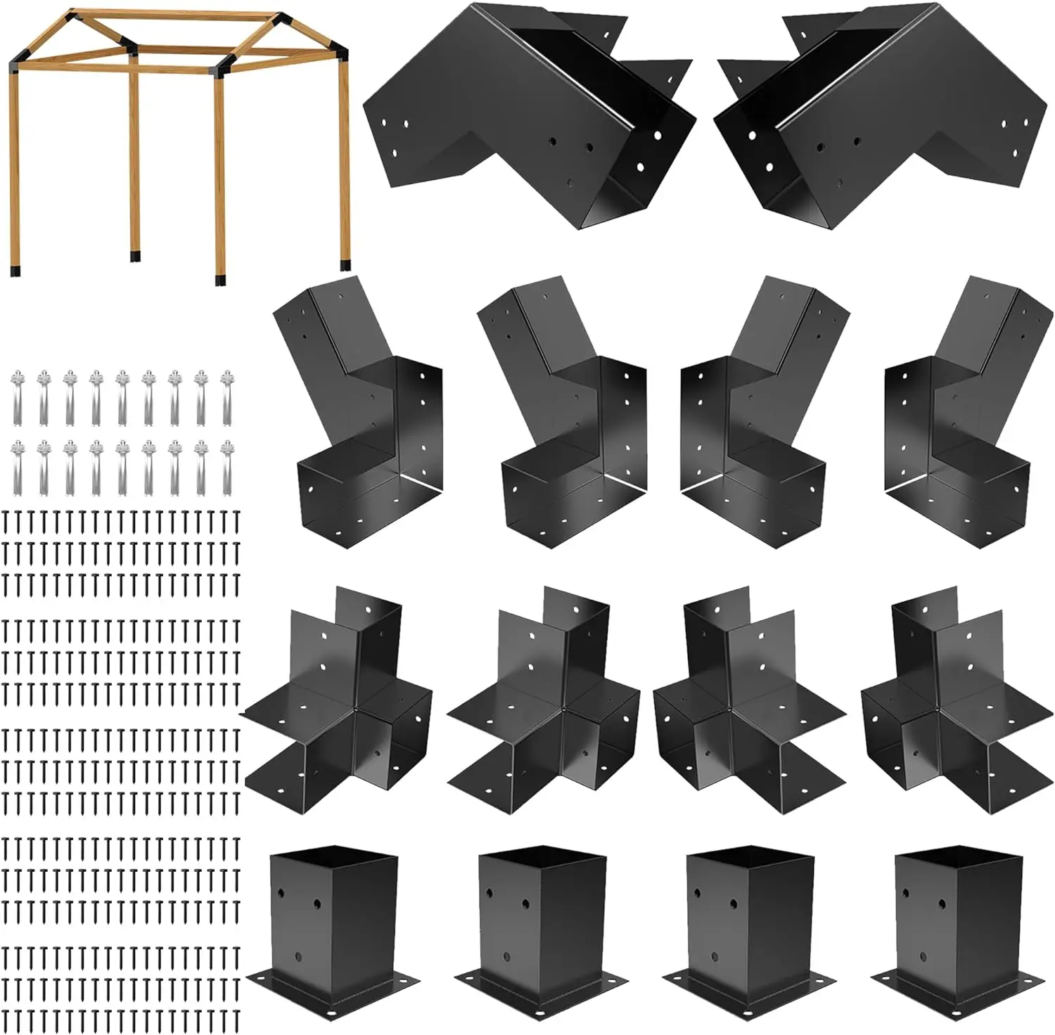 Manufacturer Wholesale Custom 3-Way Angle Corner Pergola Brackets