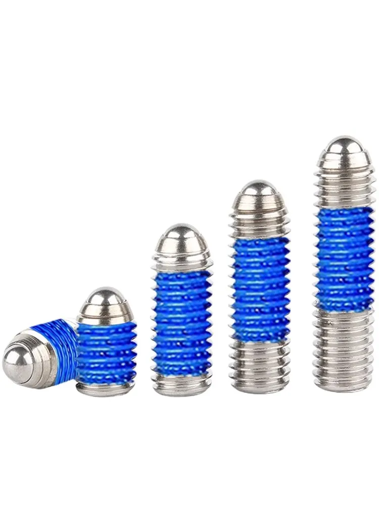 Wholesale Stainless Steel nylon thread locking Grub screws concave end Cup Point Set Screw with blue nylon locker