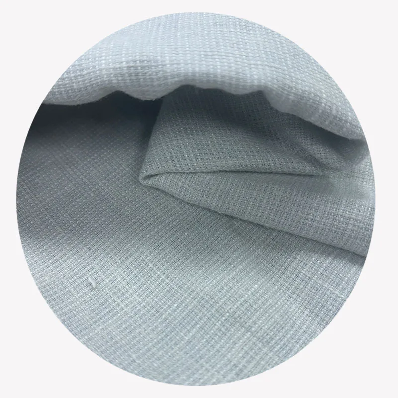 Pure hemp woven colorful plain bedding fabric