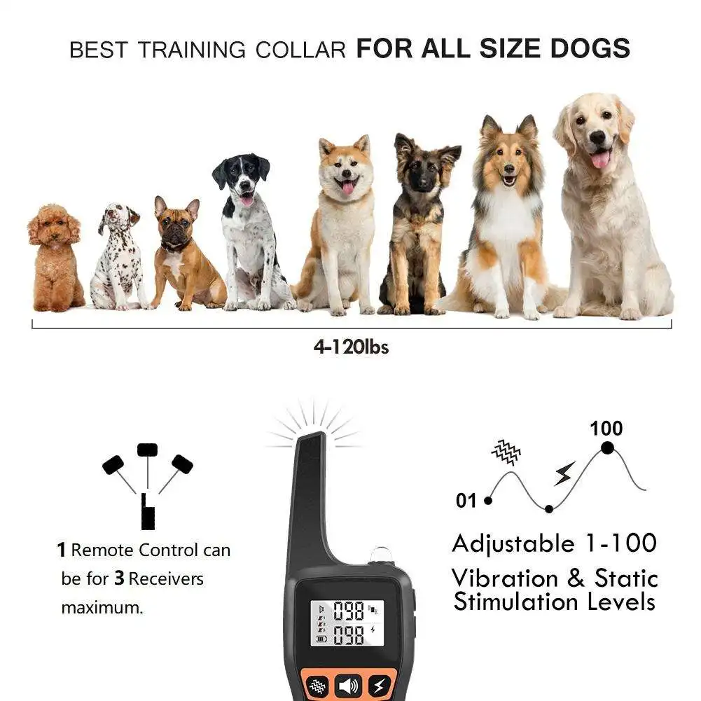 Dog Training Device Hot Sale Stop Barking Dog Shock Repeller Training Anti Bark Control Collar Device