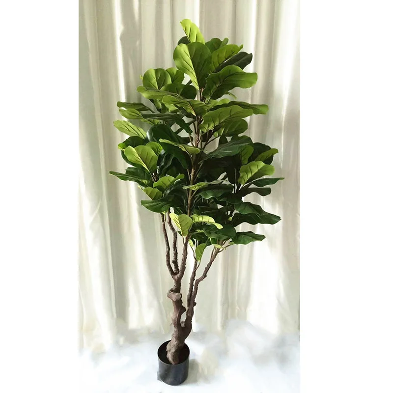 wholesale 170cm height with 101pcs leaves spring artificial ficus lyrata plant bonsai tree, artificial tree potted plant bonsai