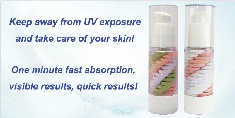 Natural organic facial care tricolor brightening isolation color makeup lasting whitening and rejuvenating face cream