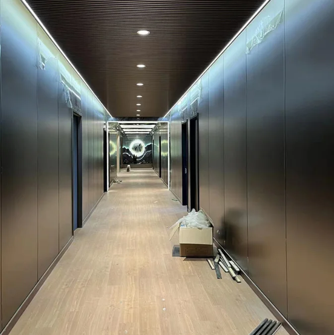 HOT sales bamboo charcoal wood veneer Coextrusion Solid Wallboard Metal Wall Decorative Panel Veneer Boards Sheets