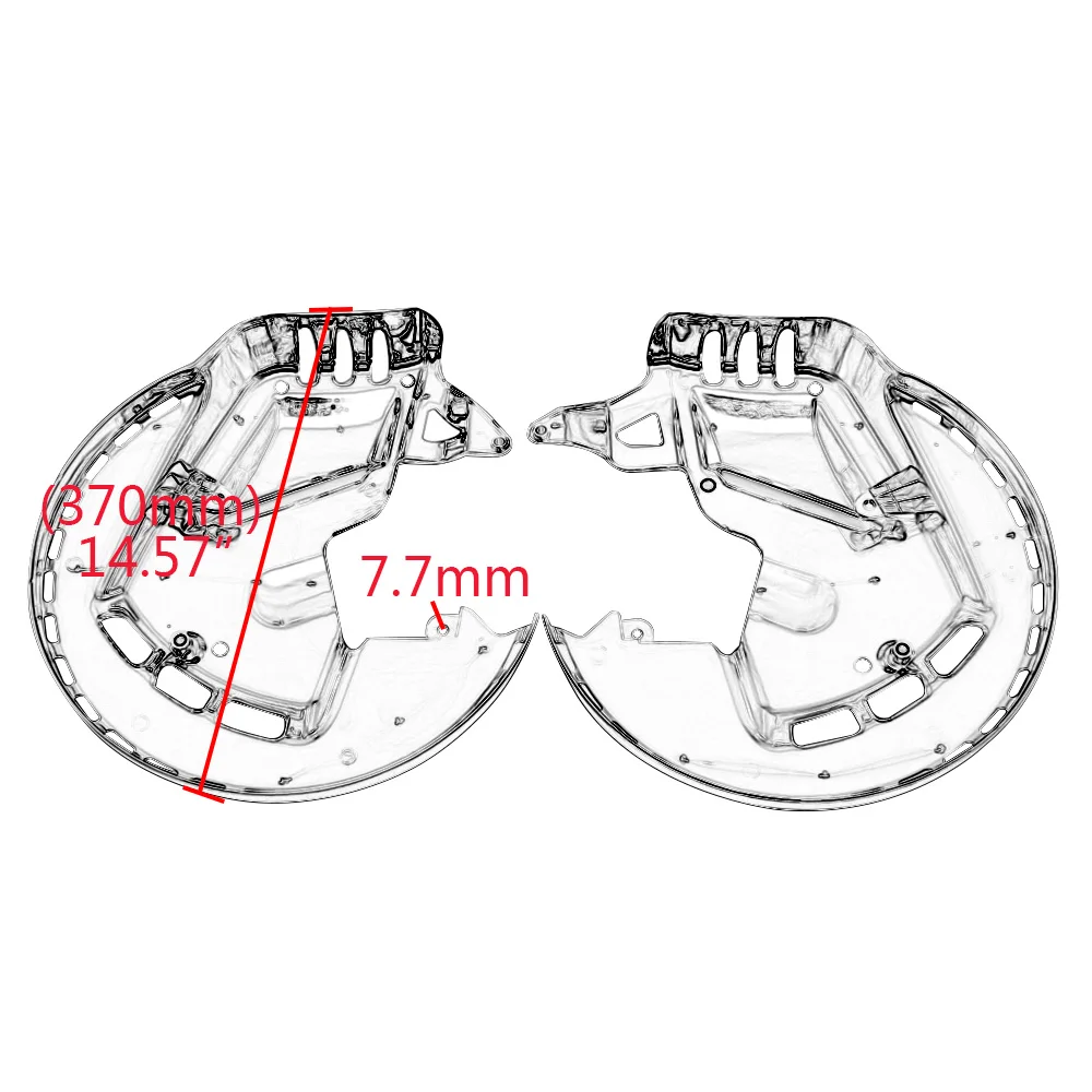 Front Wheel Disc Brake Rotor Cover w/ LED Light Motorcycle Rotor Cover For Honda Gold Wing GoldWing GL1800 2001-2017 Model