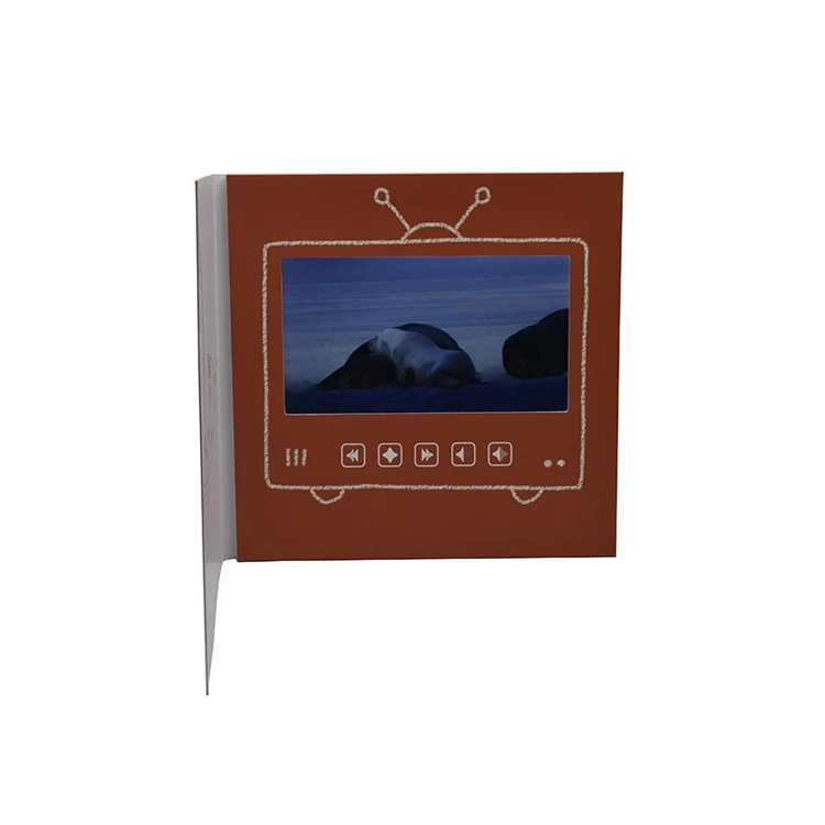 video card Custom 7inch recordable TFT lcd screen video player business greeting card brochure chinese homemade video brochure