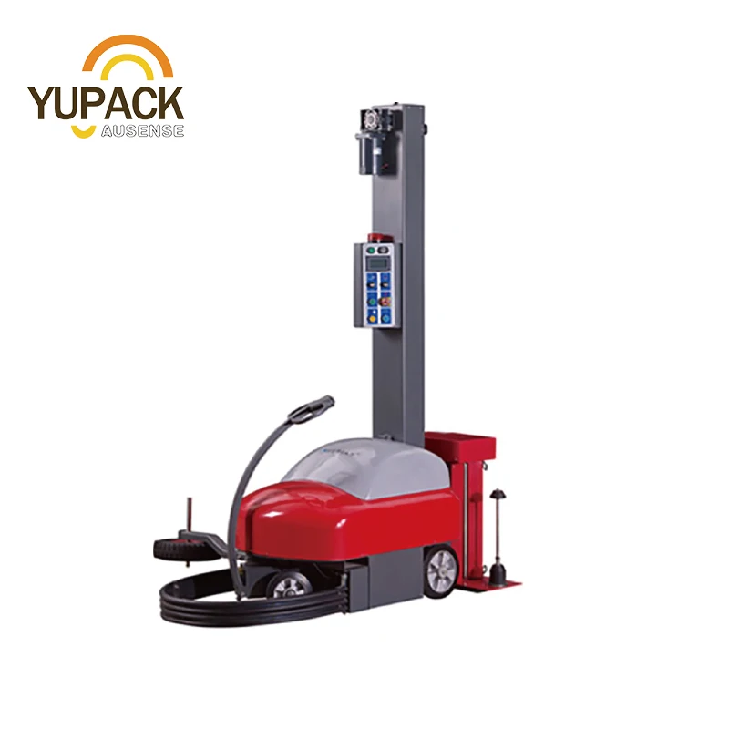 Automatic mobile Robot stretch film Wrapping Machine with battery