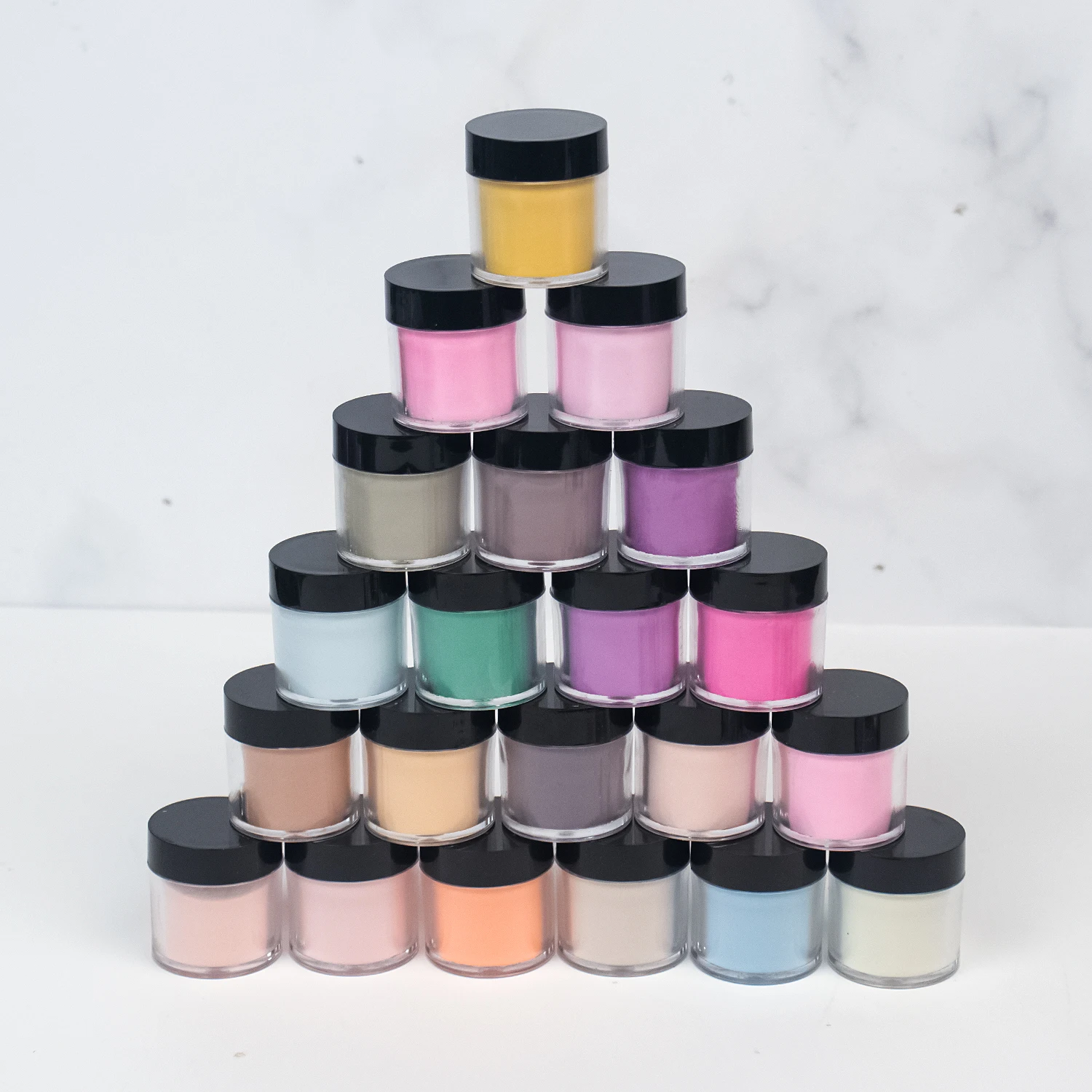 High Quality Private Label 24 colors  Nude Pink Crystal Clear Acrylic Nail Powder set