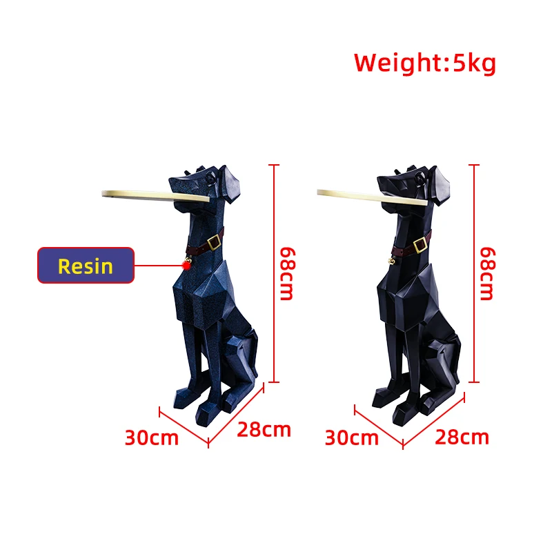 Creative living room decoration large floor dog modern light luxury Nordic home decoration