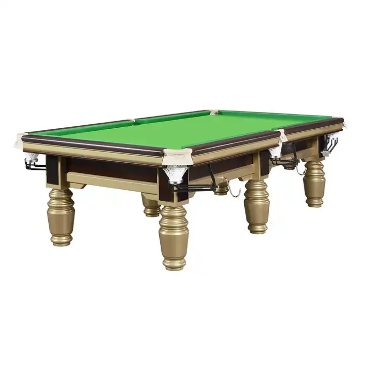 2024 Professional Standard Size Snooker & Billiards Table Manufacturing Quality with Mesh Bag & Foot Design