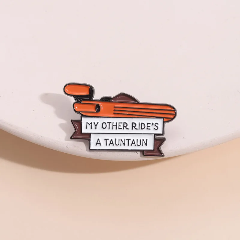 My other ride creative funny text text brooch Clothing accessories collar pin Metal badge delicate