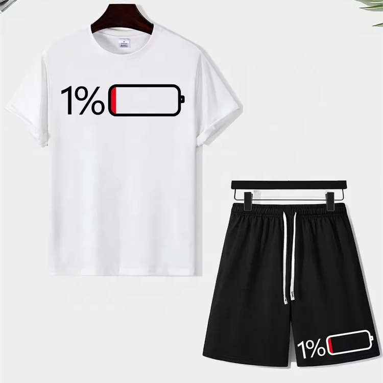 Full Polyester Fiber Outdoor Sport Set Slim Fit Suit Wearing For Gym Battery Printed 2-Piece Set