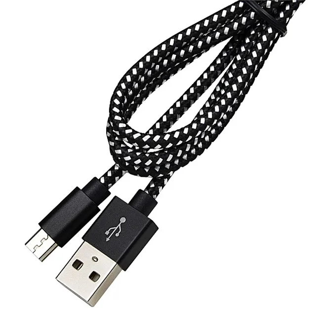 OEM 1M 2M 3M Braided Micro USB Fast charging Cable  Data Cable For USB Chargering Cable